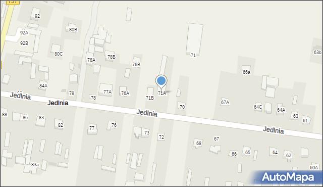 Jedlnia, Jedlnia, 71A, mapa Jedlnia