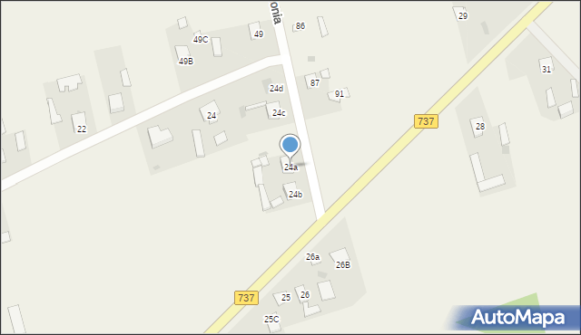 Jedlnia-Kolonia, Jedlnia-Kolonia, 24a, mapa Jedlnia-Kolonia