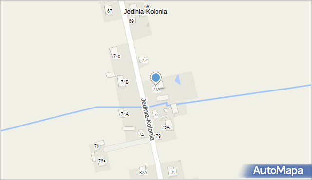 Jedlnia-Kolonia, Jedlnia-Kolonia, 77A, mapa Jedlnia-Kolonia