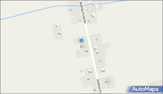 Jedlnia-Kolonia, Jedlnia-Kolonia, 82c, mapa Jedlnia-Kolonia