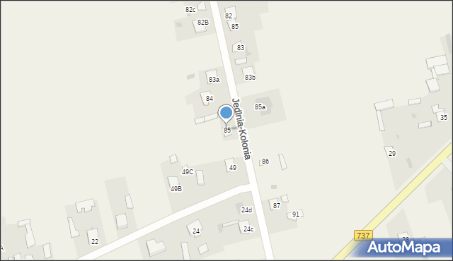 Jedlnia-Kolonia, Jedlnia-Kolonia, 85, mapa Jedlnia-Kolonia