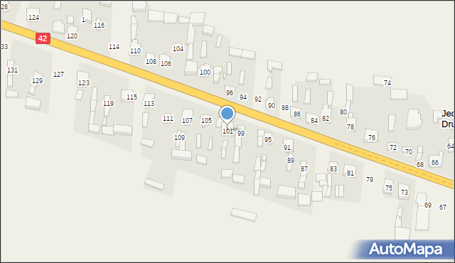 Jedlno Drugie, Jedlno Drugie, 101, mapa Jedlno Drugie