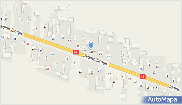 Jedlno Drugie, Jedlno Drugie, 24A, mapa Jedlno Drugie