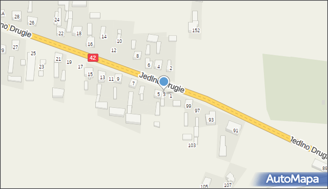 Jedlno Drugie, Jedlno Drugie, 3, mapa Jedlno Drugie
