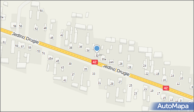 Jedlno Drugie, Jedlno Drugie, 32, mapa Jedlno Drugie