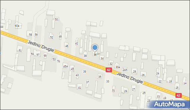 Jedlno Drugie, Jedlno Drugie, 36, mapa Jedlno Drugie