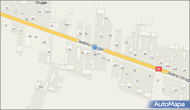 Jedlno Drugie, Jedlno Drugie, 55, mapa Jedlno Drugie