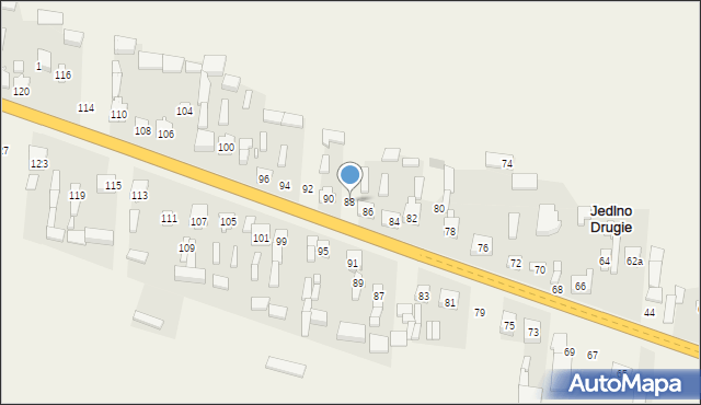Jedlno Drugie, Jedlno Drugie, 88, mapa Jedlno Drugie