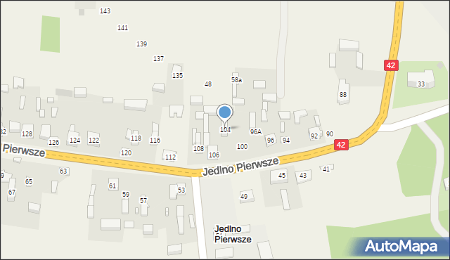Jedlno Pierwsze, Jedlno Pierwsze, 104, mapa Jedlno Pierwsze