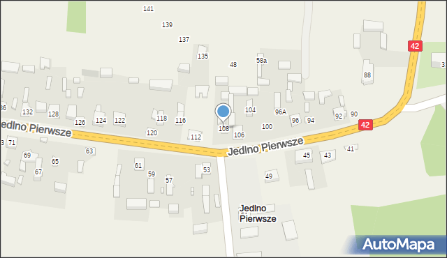 Jedlno Pierwsze, Jedlno Pierwsze, 108, mapa Jedlno Pierwsze