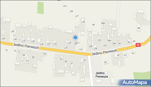 Jedlno Pierwsze, Jedlno Pierwsze, 116, mapa Jedlno Pierwsze