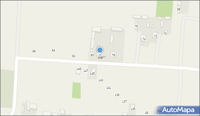 Jedlno Pierwsze, Jedlno Pierwsze, 80B, mapa Jedlno Pierwsze