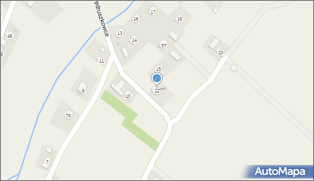Jędruszkowce, Jędruszkowce, 12, mapa Jędruszkowce