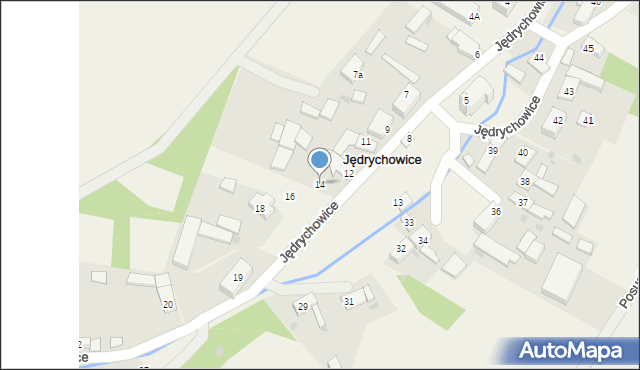 Jędrychowice, Jędrychowice, 14, mapa Jędrychowice