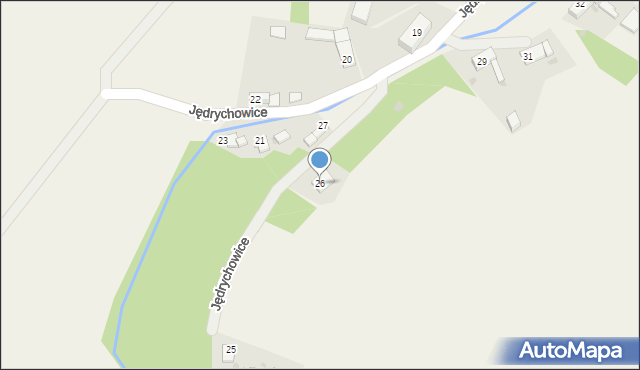 Jędrychowice, Jędrychowice, 26, mapa Jędrychowice