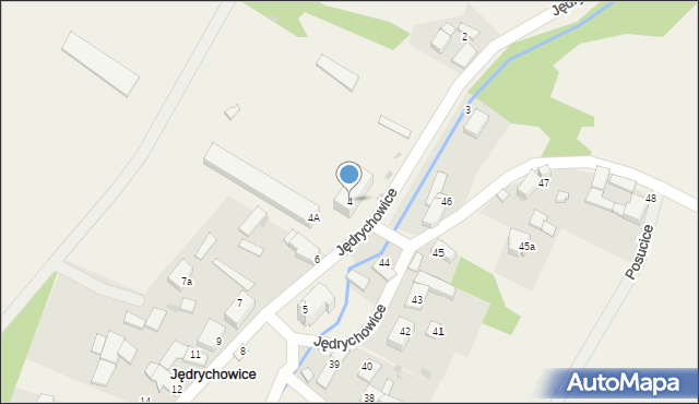 Jędrychowice, Jędrychowice, 4, mapa Jędrychowice