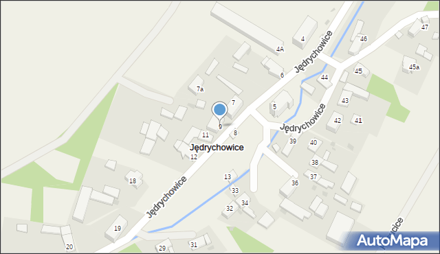 Jędrychowice, Jędrychowice, 9, mapa Jędrychowice