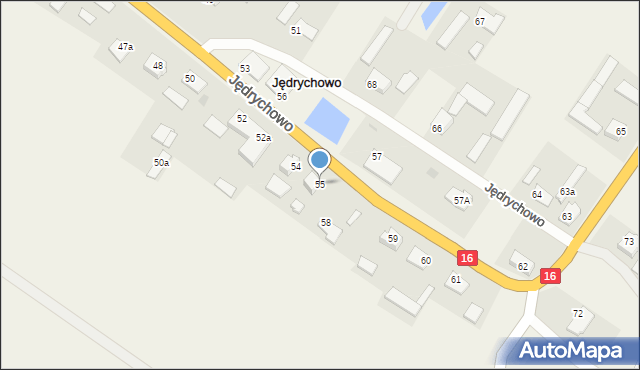 Jędrychowo, Jędrychowo, 55, mapa Jędrychowo