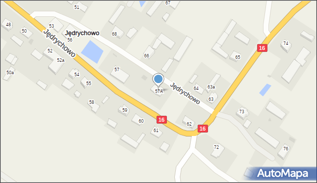Jędrychowo, Jędrychowo, 57A, mapa Jędrychowo