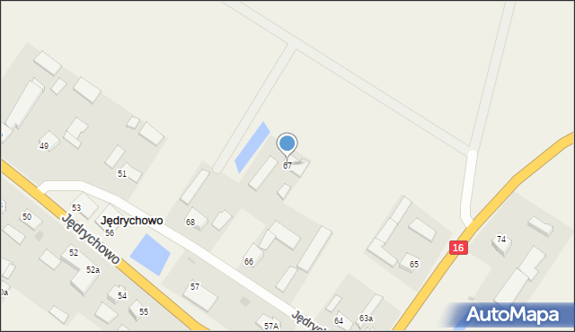 Jędrychowo, Jędrychowo, 67, mapa Jędrychowo
