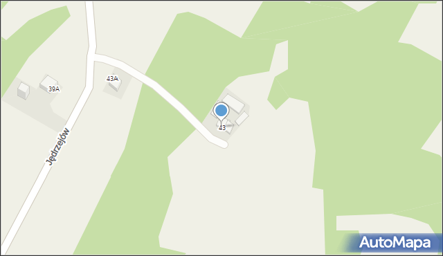 Jędrzejów, Jędrzejów, 43, mapa Jędrzejów