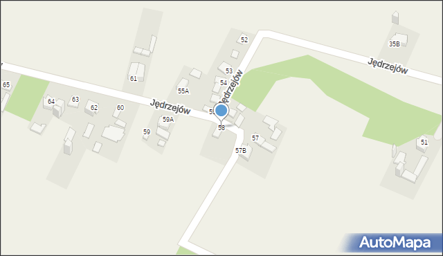 Jędrzejów, Jędrzejów, 58, mapa Jędrzejów