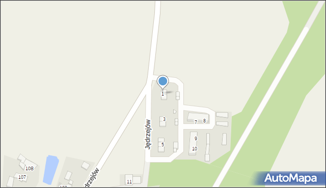 Jędrzejów, Jędrzejów, 1, mapa Jędrzejów