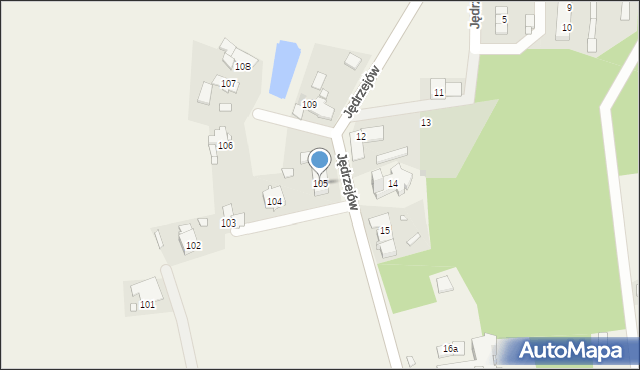 Jędrzejów, Jędrzejów, 105, mapa Jędrzejów