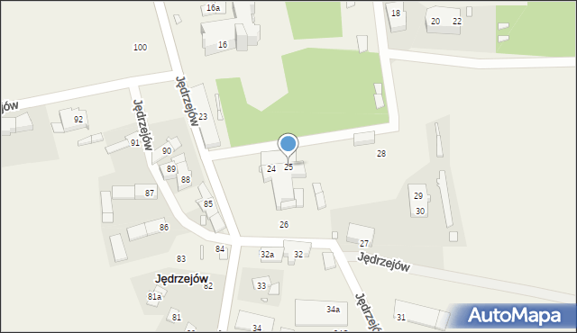 Jędrzejów, Jędrzejów, 25, mapa Jędrzejów