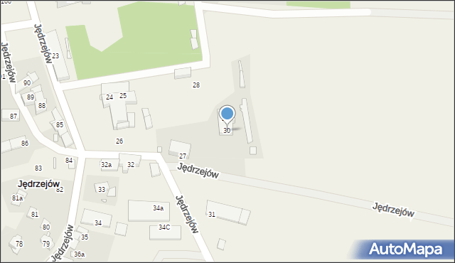 Jędrzejów, Jędrzejów, 30, mapa Jędrzejów