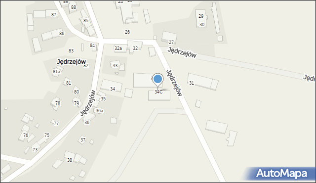 Jędrzejów, Jędrzejów, 34C, mapa Jędrzejów