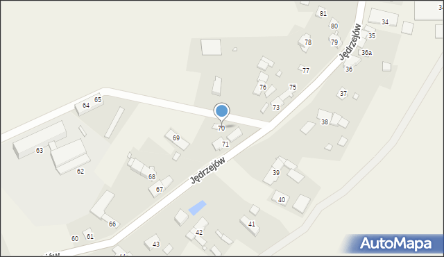 Jędrzejów, Jędrzejów, 70, mapa Jędrzejów