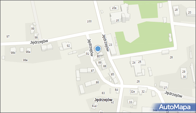 Jędrzejów, Jędrzejów, 90, mapa Jędrzejów