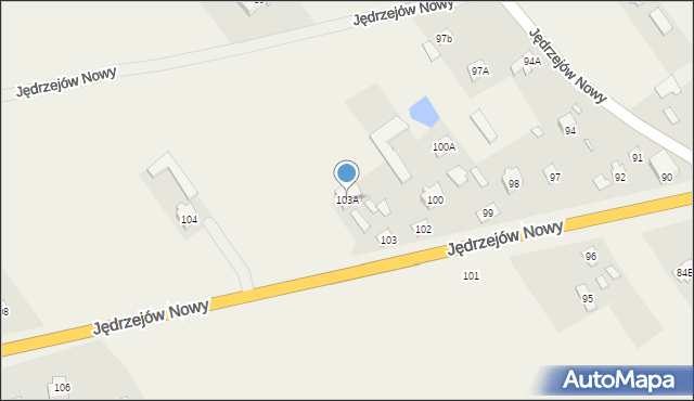 Jędrzejów Nowy, Jędrzejów Nowy, 103A, mapa Jędrzejów Nowy