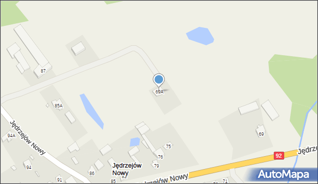 Jędrzejów Nowy, Jędrzejów Nowy, 69A, mapa Jędrzejów Nowy