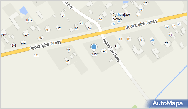 Jędrzejów Nowy, Jędrzejów Nowy, 84B, mapa Jędrzejów Nowy