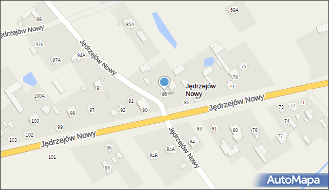 Jędrzejów Nowy, Jędrzejów Nowy, 86, mapa Jędrzejów Nowy