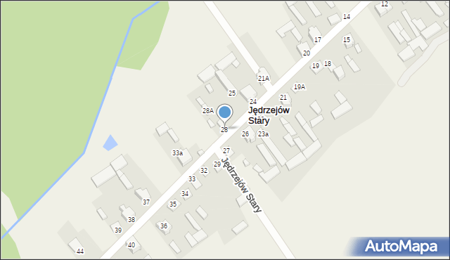 Jędrzejów Stary, Jędrzejów Stary, 28, mapa Jędrzejów Stary