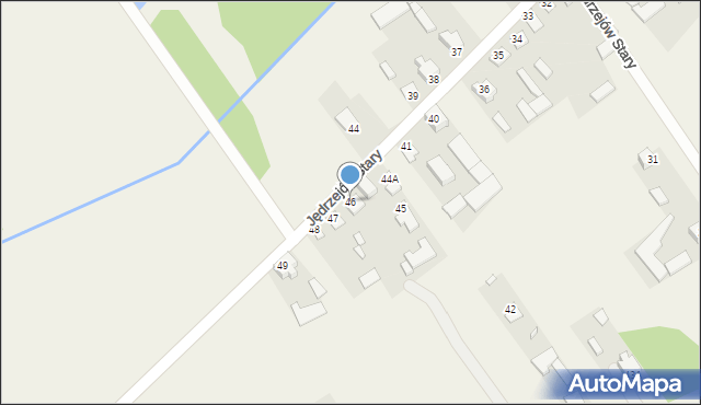 Jędrzejów Stary, Jędrzejów Stary, 46, mapa Jędrzejów Stary