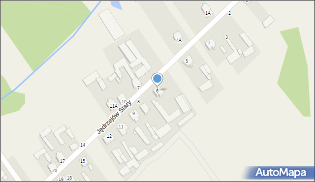 Jędrzejów Stary, Jędrzejów Stary, 6, mapa Jędrzejów Stary