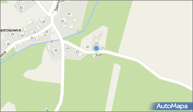 Jędrzejowice, Jędrzejowice, 25, mapa Jędrzejowice