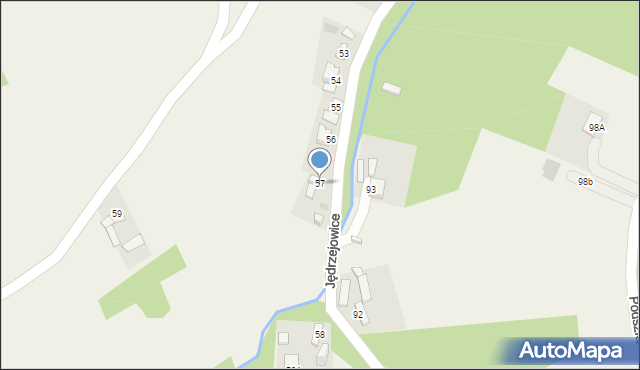 Jędrzejowice, Jędrzejowice, 57, mapa Jędrzejowice