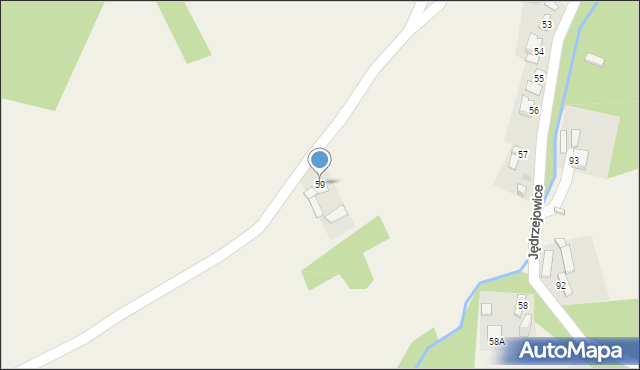 Jędrzejowice, Jędrzejowice, 59, mapa Jędrzejowice