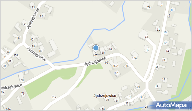 Jędrzejowice, Jędrzejowice, 67, mapa Jędrzejowice