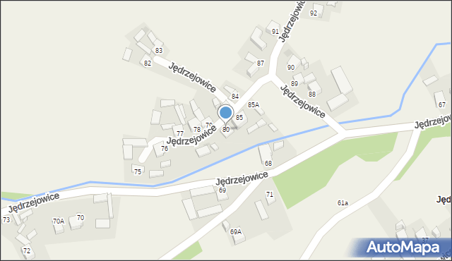 Jędrzejowice, Jędrzejowice, 80, mapa Jędrzejowice