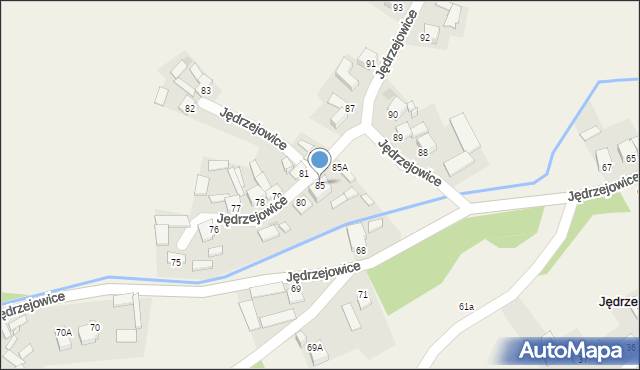 Jędrzejowice, Jędrzejowice, 85, mapa Jędrzejowice