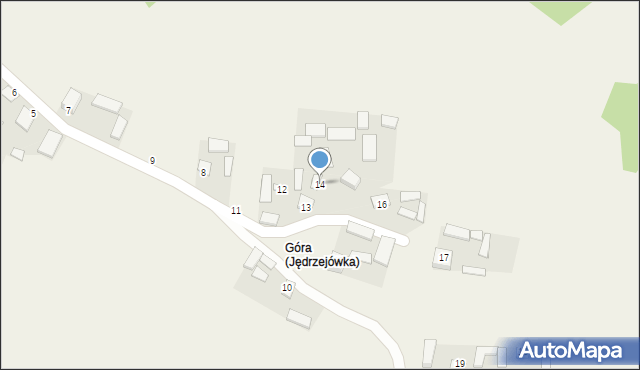 Jędrzejówka, Jędrzejówka, 14, mapa Jędrzejówka