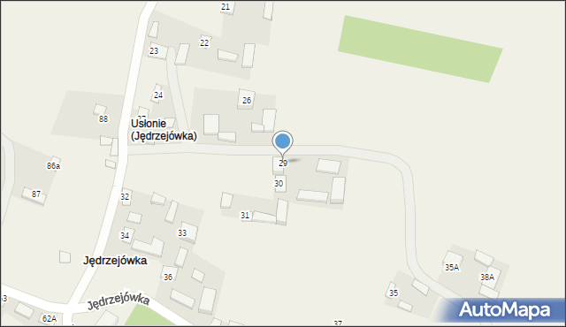 Jędrzejówka, Jędrzejówka, 29, mapa Jędrzejówka