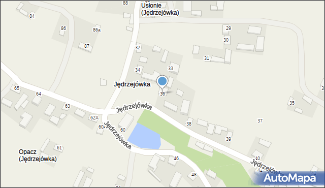 Jędrzejówka, Jędrzejówka, 36, mapa Jędrzejówka