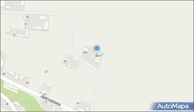 Jędrzejówka, Jędrzejówka, 38A, mapa Jędrzejówka